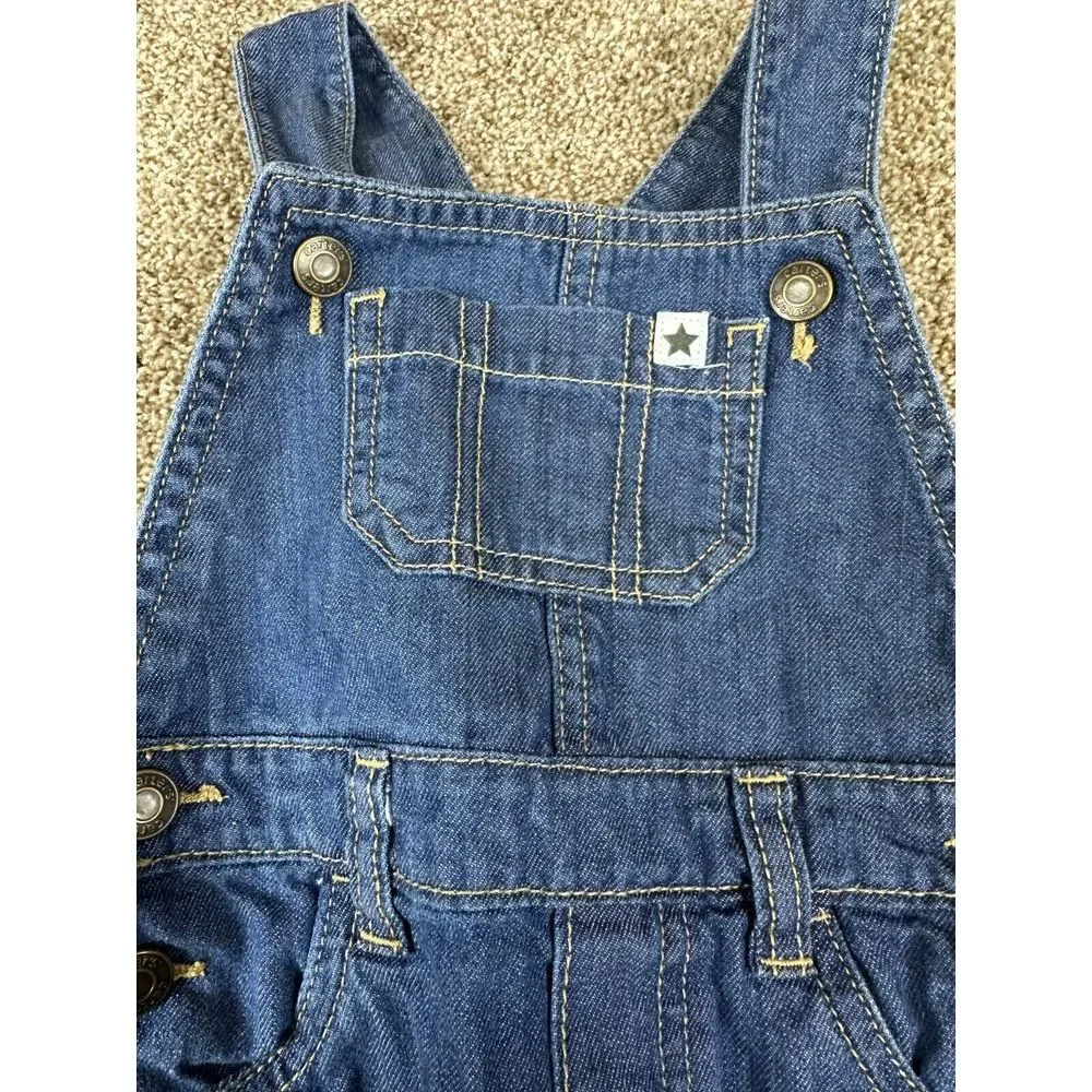 Carters 18 months Toddler Denim Bib Overalls -‎ Vintage Look - Blue Denim